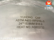 ASME B16.9 Εφοδιασμός σωλήνων Buttweld ASTM A403 WP316L Καπάκι από ανοξείδωτο χάλυβα