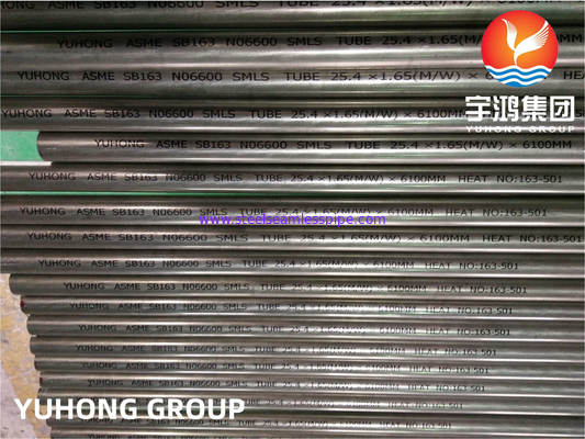 ASME SB163 Inconel 600 / UNS N06600 Χωρίς ραφές σωλήνας ανταλλακτήρα θερμότητας από κράμα νικελίου