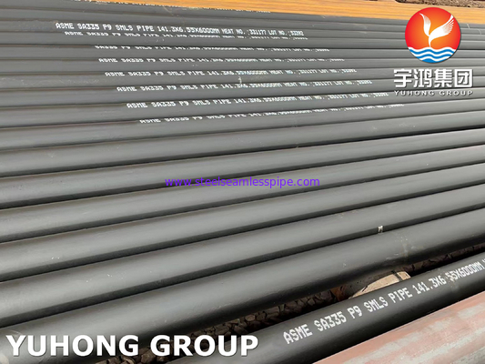 ASTM A335 P9 Πύλη χάλυβα υψηλής θερμοκρασίας για εναλλάκτη θερμότητας χρωματισμένη μαύρα