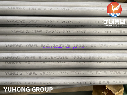 ASME SA213 TP321 1.4541 Ατσάλινος άψογος σωλήνας εναλλάκτη θερμότητας