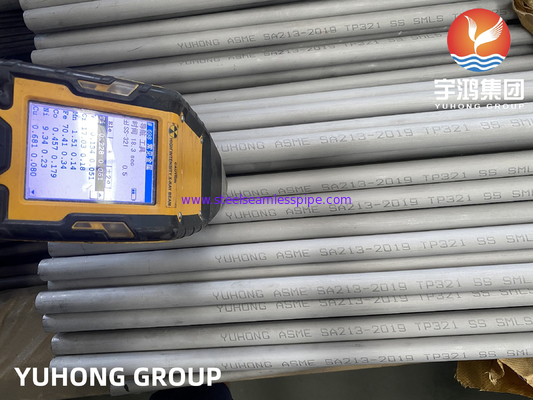 ASME SA213 TP321 1.4541 Ατσάλινος άψογος σωλήνας εναλλάκτη θερμότητας