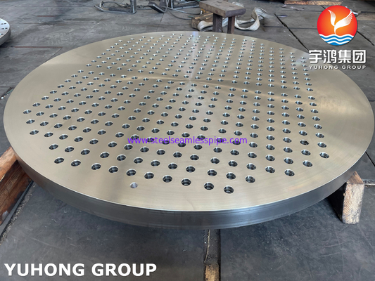 ASTM A182 F316 Πίνακας σωλήνων από ανοξείδωτο χάλυβα μεγάλης διαμέτρου, σφυρηλατημένο για εξαρτήματα εναλλάκτη θερμότητας