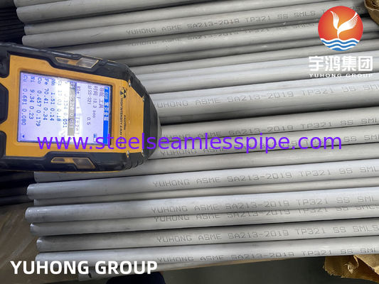 Ανοξείδωτος σωλήνας χωρίς ραφή ASTM A213 TP321 με αντοχή στη διάβρωση για εφαρμογές εναλλάκτη θερμότητας χαμηλής θερμοκρασίας