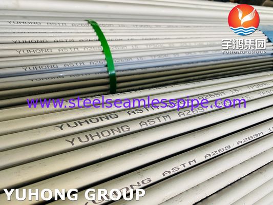 ASTM A269 TP304L Ατσάλινος αδιάβροχος σωλήνας ακινητοποιημένος, αναψυγμένος για εναλλάκτη θερμότητας με δοκιμή PMI