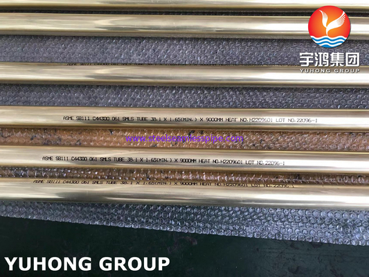 ASTM B111 C44300 / DIN CuZn28Sn1 Χωρίς συγκόλληση σωλήνας από χαλκό