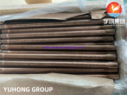 ASTM B111 C70600 Cu-Ni 90/10 χαμηλό φτερό σωλήνα για συστήματα θέρμανσης με συμπυκνωτή