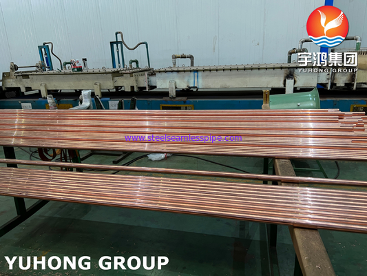 ASTM B111 UNS C12200 / CW024A Χωρίς συγκόλληση σωλήνας χαλκού, σωλήνας ανταλλακτικού θερμότητας DHP