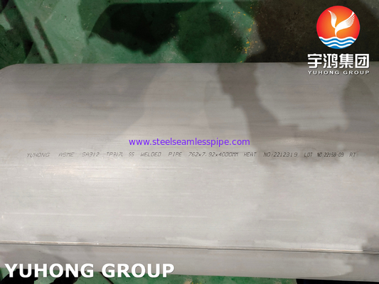 ASME SA312 TP317L 1.4438 Ζυγισμένος σωλήνας για υψηλής θερμοκρασίας υπηρεσία