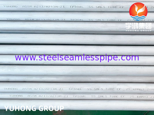Άνευ ραφής σωλήνες ανοξείδωτου ASTM A213 TP304L για τη χημική ουσία ανταλλακτών θερμότητας