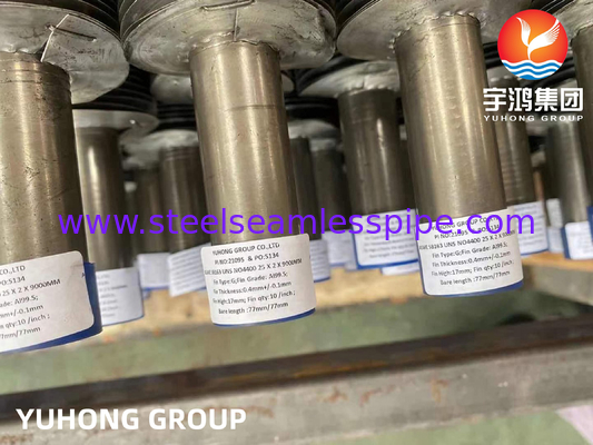 Σωλήνες νικελίου κράματος τύπου G ASME SB163 N04400 25x2x9000MM AL99.5 Εφαρμογή με εναλλάκτη θερμότητας