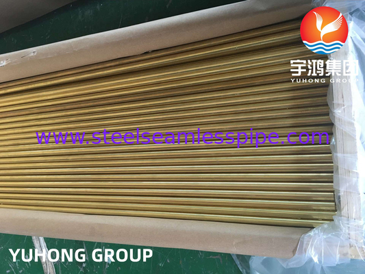 ASTM B111 / ASME SB111 C44300 Χωρίς έλξη σωλήνας χαλκού νικελίου για εφαρμογή σε συστήματα ψύξης με συμπυκνωτή