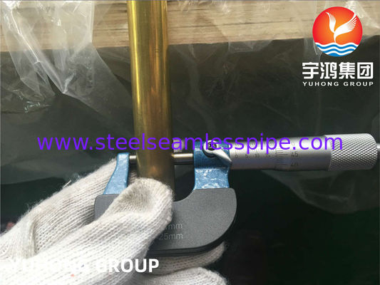 ASTM B111 C44300 Ασυρραφη σωλήνας χαλκού-νικελίου για εναλλάκτες θερμότητας