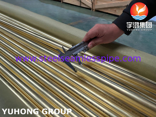 Χωρίς ραφές σωλήνες από κράμα χαλκού Admiralty Brass Tube ASTM B111 C44300 C71500 C68700 Εφαρμογή με εναλλάκτη θερμότητας