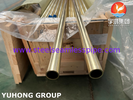ASME SB111 C44300 / CuZn28Sn1 / CZ111 Χοντρό σωλήνα συμπύκνωσης από χαλκό
