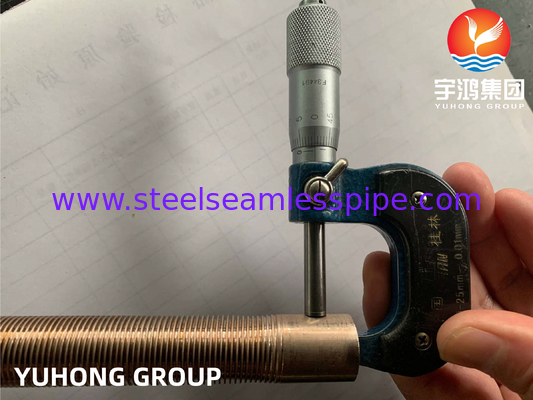 ASTM B111 C70600 O61 Τύπος χαμηλής πτερύγας από κράμα χαλκού νικελίου για εναλλάκτη θερμότητας