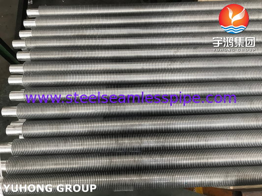ASTM A312 ASME SA312 Χάλυβα από ανοξείδωτο χάλυβα Χωρισμένο μεταλλικό εξαντλημένο φτερωτό σωλήνα για εναλλάκτη θερμότητας