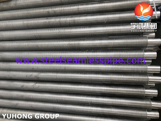 ASTM A312 ASME SA312 Χάλυβα από ανοξείδωτο χάλυβα Χωρισμένο μεταλλικό εξαντλημένο φτερωτό σωλήνα για εναλλάκτη θερμότητας
