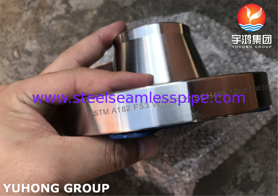 Υπερ-διπλόχρωμες φτερούγες από χάλυβα ASTM A182 F53, UNS S32750 Φτερό λαιμού συγκόλλησης, RF, FF, B16.5