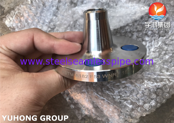 Υπερ-διπλόχρωμες φτερούγες από χάλυβα ASTM A182 F53, UNS S32750 Φτερό λαιμού συγκόλλησης, RF, FF, B16.5