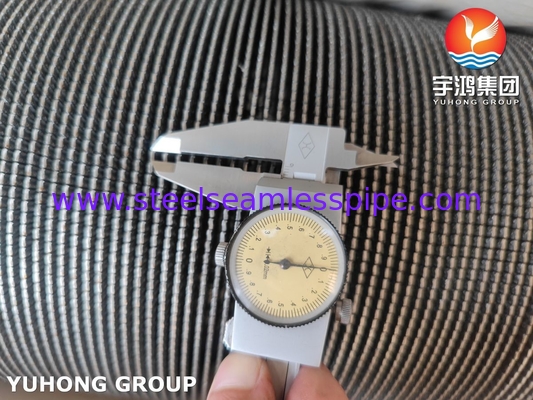 HFW Serrated Fin Tube ASTM A312 TP347 Economizer Μεγάλη αποδοτικότητα μεταφοράς θερμότητας