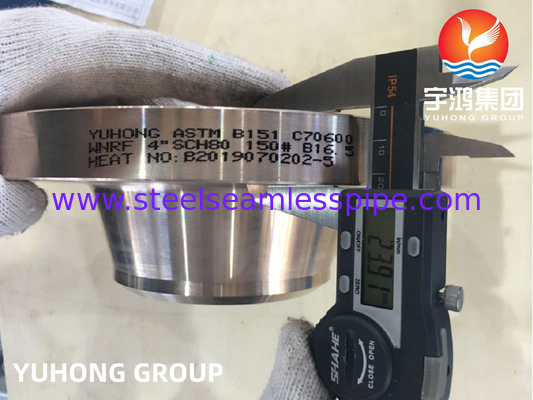 ASTM B151 C70600 Χαλκός Νικέλιο Σύνθετο Σφυρηλατημένο Φλάντζη Ζυγισμένο Κελάρι Ανυψωμένο Πρόσωπο B16.5 για αγωγούς