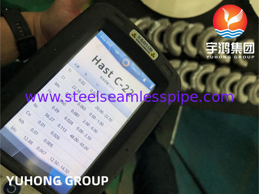 ASTM B366 N06022 Hastelloy C22 Αγκώνας 180 μοιρών Εξαρτήματα από κράμα χάλυβα B16.9