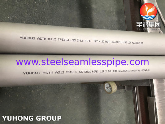 ASTM A312 TP316Ti / UNS S31635 Ανοξείδωτος Χάλυβας Σωλήνας Χωρίς Ραφή Βιομηχανικός Σωλήνας