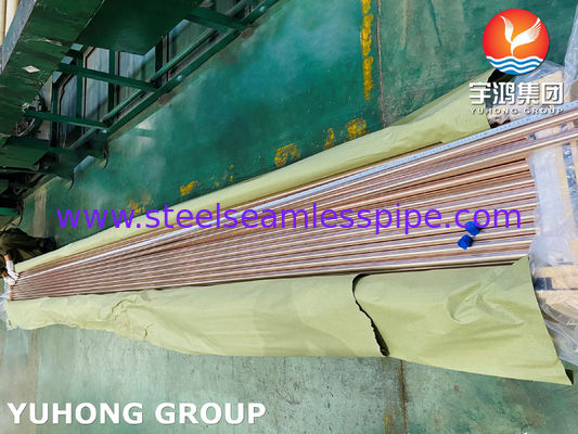 Χωρίς ραφές σωλήνες από κράμα χαλκού ASTM B111 C44300 σωλήνες χαλκού νικελίου 6M/PC,12M/PC
