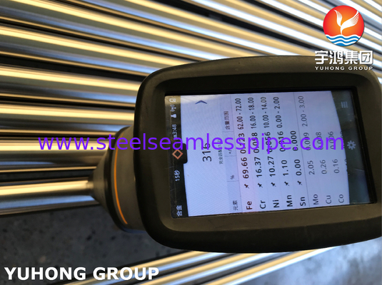 ASTM A269 TP316L Φωτεινός αναψυγμένος άψογος σωλήνας για εξοπλισμό θαλάσσιου νερού