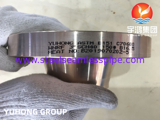 ΑΣTM B151 C70600 1-1/4&quot; SCH40 #150 WN Φτερές χαλκού νικελίου ASME B16.5