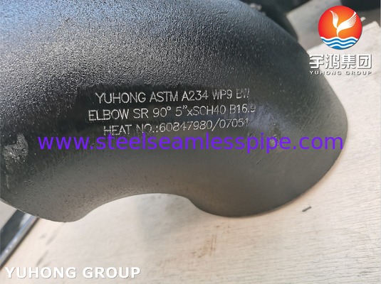 ΑΣΤΜ A234 WP9 CL1 90° ΚΕΛΟΒΟΥΛΟ BW SR 5&quot; SCH40 Σύνδεσμοι για σωλήνες χωρίς συγκόλληση