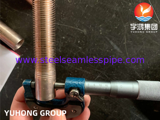 ASTM B111 UNS C70600 O61, Χαλκόνικελ 90/10, ολοκληρωμένος σωλήνας χαμηλής πτερύγας για συμπυκνωτές