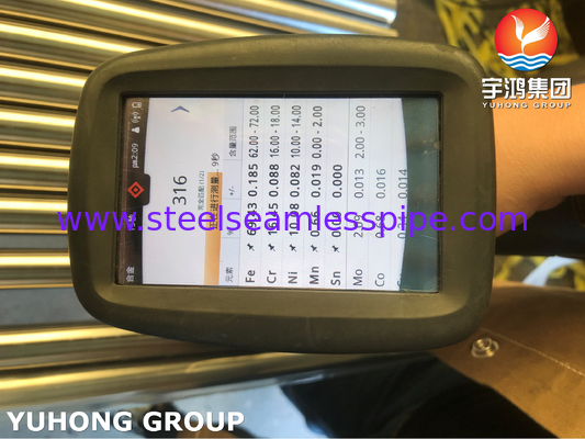 ASTM A269 TP316L Ατσάλινος Χάλυβας Χλωρίδιο Χλωρίδιο Χλωρίδιο Χλωρίδιο