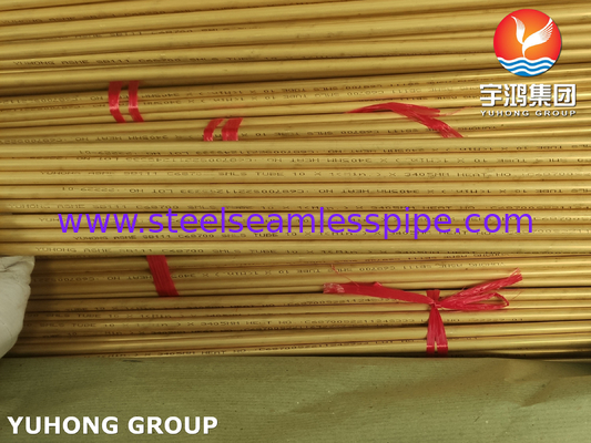 ASME SB111 ASTM B111 C68700 O61 Αλουμινένιους χάλκινους άψογους σωλήνες L1M για εξατμιστήρες