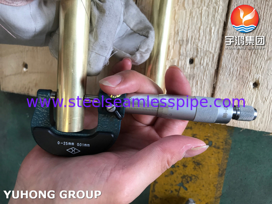 ASME SB111 C44300 Τύπος από κράμα χαλκού O61 Ψυχρά τελειωμένος για σωλήνες ανταλλάκτη θερμότητας