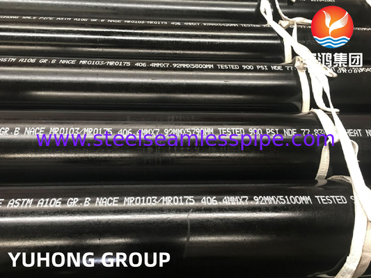 ASTM A106 Gr.B Χάλυβα άνθρακα σωλήνα χωρίς συγκόλληση O.D. 406.4MM Για κλίβανο