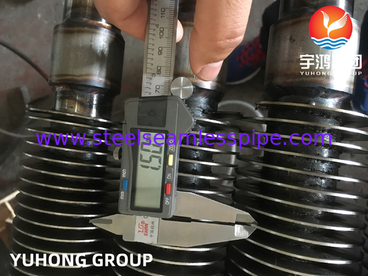 ASME SA213 T12 SMLS Βάση σωλήνα Ατσάλι άνθρακα Φτερά HFW Φτερωτό σωλήνα για ψύκτη αέρα