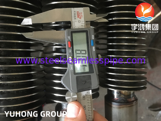 ASME SA213 T12 SMLS Βάση σωλήνα Ατσάλι άνθρακα Φτερά HFW Φτερωτό σωλήνα για ψύκτη αέρα