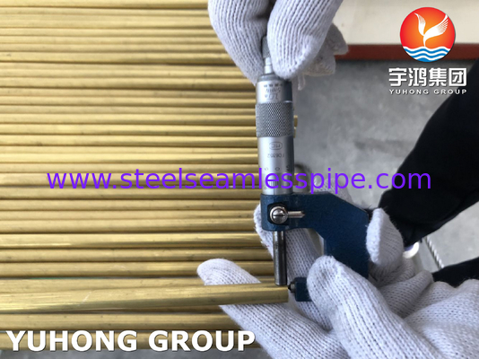Χωρίς ραφές σωλήνας C70600 CuNi 90/10 O61 H55 H80 Χρυσό χρώμα