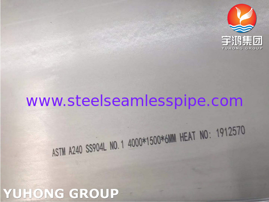 ASTM A240 Πλάκα από ανοξείδωτο χάλυβα 904L με υψηλή αντοχή στην διάσπαση από διάβρωση