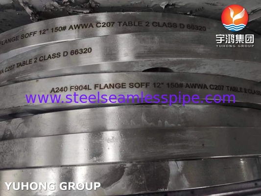 ASTM A240 F904L 1.4539 AWWA C207 SOFF Φλέγγι για σύστημα σωλήνων