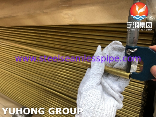 ASTM B111 UNS C68700 CuZn20Al2 Αλουμινένιο σωλήνα από χαλκό για τη βιομηχανία πετρελαίου και φυσικού αερίου