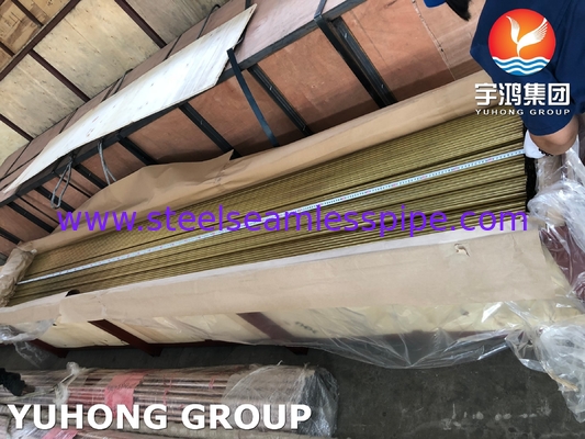 ASTM B111 C68700 / CuZn20Al2 Χωρίς συγκόλληση αλουμινίου χάλκινο σωλήνα για εναλλάκτη θερμότητας