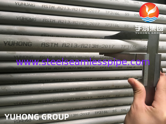 ASME SA213 TP316L Χωρίς ραφές σωλήνας από ανοξείδωτο χάλυβα BWG 20 0.89mm Για στεγνό ψυγείο