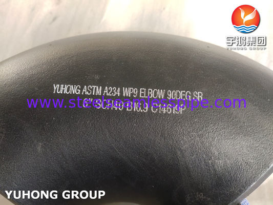 ASTM A234 WP9 Εξαρτήματα σωληνώσεων με συγκόλληση άκρων από ανθρακούχο χάλυβα 180 μοιρών