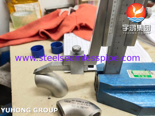 ASTM A403 WP310S-S Ατσάλι από ανοξείδωτο χάλυβα 90 μοίρες μακρά ακτίνα αγκώνα
