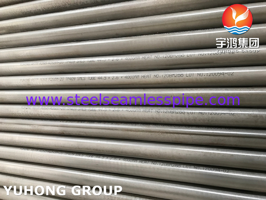 ASTM A268 TP409 Χωρίς συγκόλληση σωλήνας Ανθεκτικός στη διάβρωση και την οξείδωση σε υψηλές θερμοκρασίες