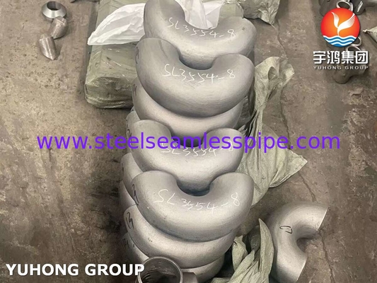 STAINLESS STEEL BUTT WELD FITTING 180° ELBOW ASTM B366 INCOLOY 800H RETURN BEND