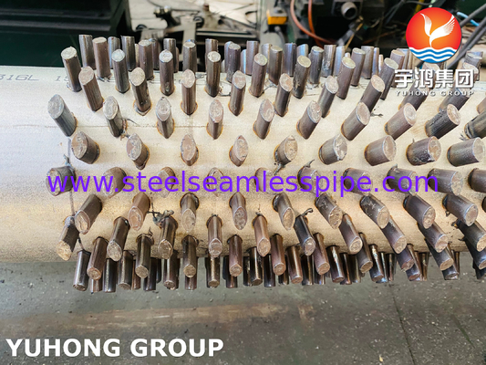 ASTM A312 TP316L Πυκνωμένος φτερωτός σωλήνας για συστήματα ανταλλαγής θερμότητας Προσαρμόσιμο ύψος