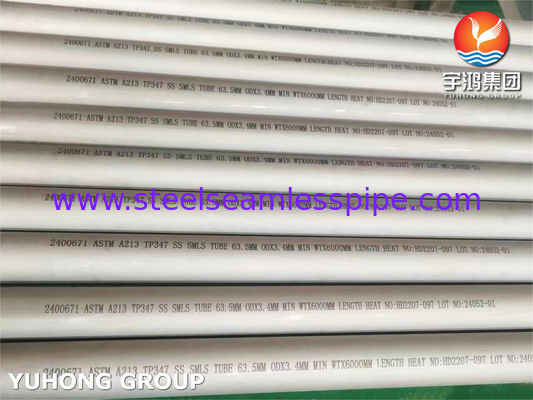 ASTM A213/ASME SA 213 TP347/TP347H Χοντρό σωλήνα από ανοξείδωτο χάλυβα στο λέβητα ανταλλακτήρα θερμότητας